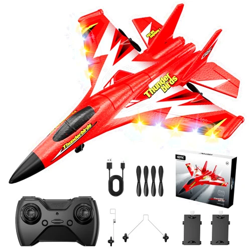 4DRC Foam RC Plane for Kids Adults, Remote Control Airplane RC Jet Helicopter Drone Plane for Kids Adults Beginner, Easy to Fly RC Fighter, Remote Control Aircraft with Automatic Balance Gyro