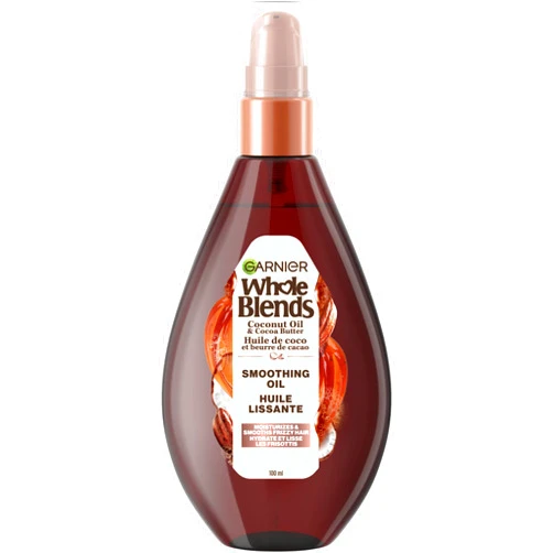 Garnier Whole Blends Smoothing Oil, Coconut Oil & Cocoa Butter Extracts 3.4 Fl Oz (1 Count)