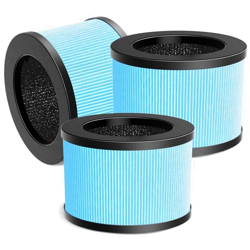 LemonQueen MK01 MK06 Air Filter Replacement Compatible with AROEVE MK01 MK06 Air Purifier,4-in-1 True HEPA Filter for ToLife TZ-K1,Kloudi DH-JH01,MJ012H,FreAire HAP601& KN6391 Air Purifier,Standard Version