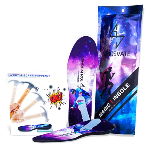 Ginosvate Absorbs 70% of Impact Energy Effectively,Boot Insoles for Men Work,Shock Absorbing Insoles for Women,Heavy Duty Support,Best Gifts for Dad/Mom L Purple