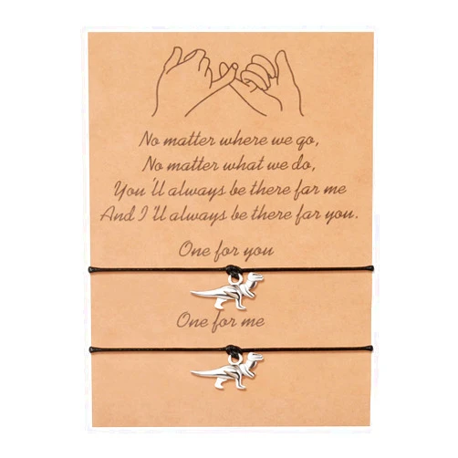 GBTBYS Pinky Promise Distance Matching Lovely Charm Bracelets Relationship Gifts for Mom and Daughter/Son Best Friends Couples Girlfriend Boyfriend Family Birthday Easter Baptism Gifts