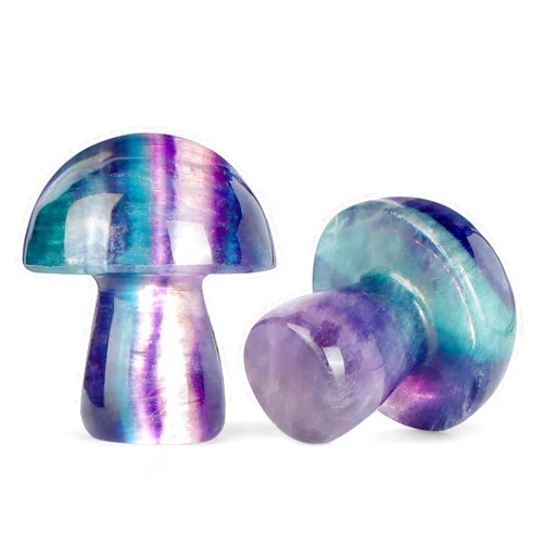 Hxswkk Mini Mushrooms Crystal Mushroom Sculpture Decor Gifts Cute Home Decor Living Room Decorations Fairy Garden Accessories 2Pcs 1.7