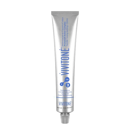 Vivitone Permanent Cream Color (1A Blue Black) 3oz. - 100% Grey Coverage, Long Lasting Shine, Made in Italy.