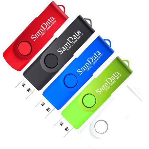 SamData 128GB USB Flash Drives 5 Pack 128GB Thumb Drives Memory Stick Jump Drive with LED Light for Storage and Backup (5 Colors: Black Blue Green Red Silver)