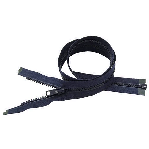Zipperstop YKK #5 Molded Vislon Navy Medium Weight Jacket Separating Zipper - Choose Your Length - Color: Navy #560 - Made in The United States (1 Zipper Per Pack) (28