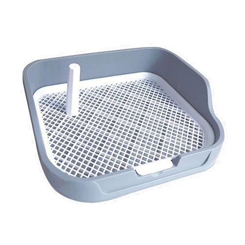 Leefasy Dog Toilet, Pet Training Pads Holder, Keep Paws and Floors Clean, Mesh Grids Pet Training Toilet Dog Potty Pad, Gray