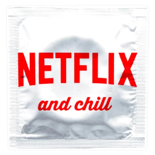 BKR Graphics Netflix And Chill - White Vinyl Waterproof Sticker Decal Car Laptop Wall Window Bumper Sticker 5