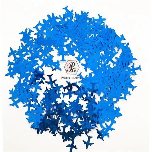 PrettyG 10 Grams/Pack - Ariplane Shape Glitter Sequins - Festival Rave Beauty Makeup Face Body Nail Art Decoration B0708