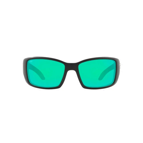 Costa Del Mar Costa Man Sunglasses Matte Black Frame, Green Mirror Lenses, 62MM