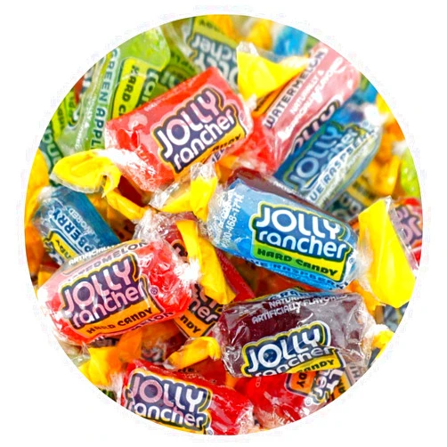 The Hampton Popcorn Company Jolly Ranchers Assorted Fruit Flavored Candy, 1lb Bulk Bag (Approx 75 Pieces), Individually Wrapped Hard Candy, The Hampton Popcorn & Candy Company