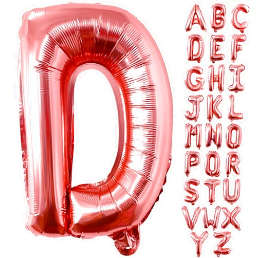Lovoir 40 Inch Large Rose Gold Letter D Balloons Big Size Jumbo Mylar Foil Helium Balloon for Birthday Party Celebration Decorations Alphabet Rose Gold D