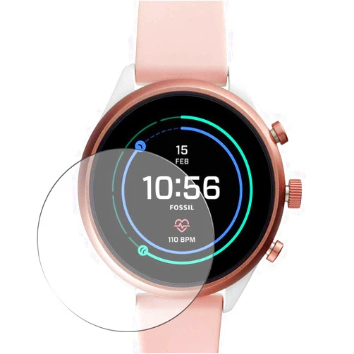 Film for FOSSIL Smartwatch FTW6022 [3 Pack] Synvy Tempered Glass Screen Protector, compatible with FOSSIL Smartwatch FTW6022 9H Protective Film Protectors