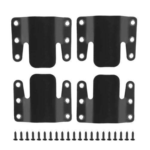Cionyce 4 Pcs Sectional Couch Connectors, Sectional Sofa Connector Bracket Universal Sofa Interlocking Connector with Screws for Couch, Loveseat, Chair, Recliner(Black)