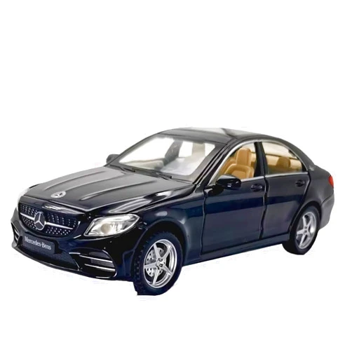 SHIMIANWA for 1:32 Car Model Metal Car Model Mini Car Pull Back Car Model Car Toy Multi-Functional Simulation Car Toy(Black)