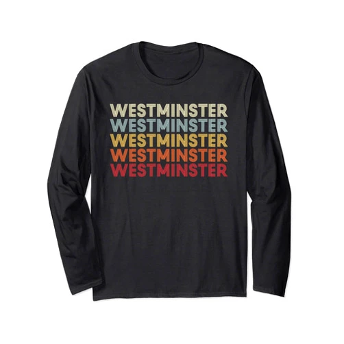 Westminster Louisiana Westminster LA Retro Vintage Text Long Sleeve T-Shirt