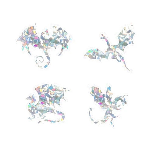 EACILLES Dragon Static Window Clings Anti Collision Window Decals for Bird Strikes, Glass Alert Stickers, Stop Birds Flying into Windows, Set of 16