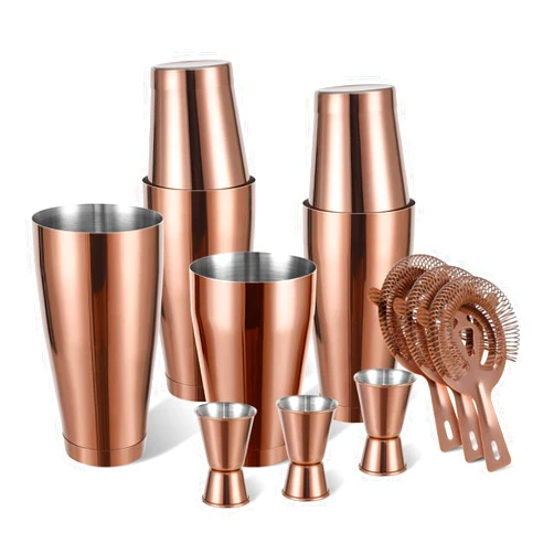 Mwellewm Boston Shaker Cocktail Set Bartender Kit, 12 Pcs Drink Shaker with Strainer Bartending Martini Shaker Tin with 18oz & 28oz Mixed Alcohol Shaker Professional Stainless Steel Bar Tool for Beginner