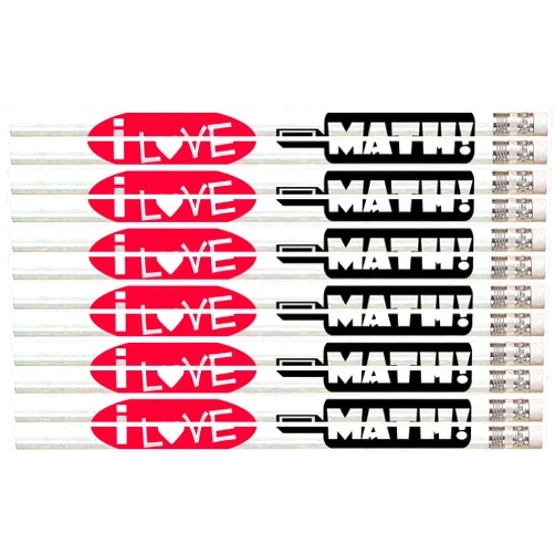 Express Pencils D1431 I Love Math - 36 Qty Package - School Pencils