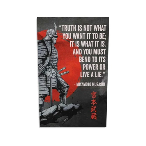 Generic Miyamoto Musashi Japan Art Poster Samurai Art Quote Canvas Painting Used For Room Aesthetics And Wall Decoration 12x18inch(30x45cm)