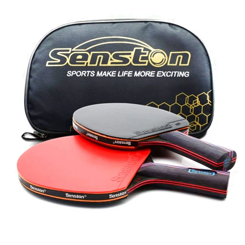 Senston Professional Table Tennis Paddles Advance Intermediate Ping Pong Paddles Set of 2, Table Tennis Racket with Carry Case…