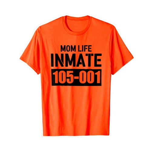 Matching Family Prison Halloween Costume Mom Life Prisoner Inmate Funny County Jail Halloween Costume T-Shirt