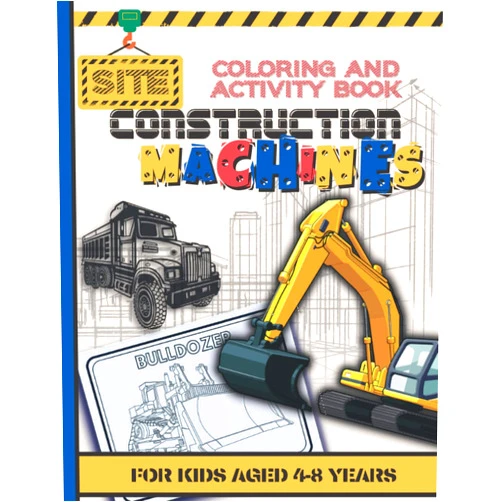 Alma Arnold Construction Site Machines Coloring Book: A simple and enjoyable children's book. Have fun, learn new things, and enjoy yourself. There are additional ... Excavator, Crane, Digger and Dump Truck.