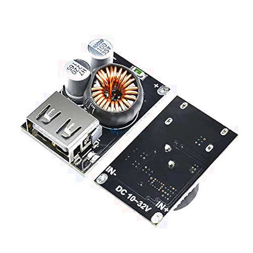 Deeoee QC2.0 QC3.0 Fast Quick Charger USB Module Board High Efficiency DC-DC Step Down Buck Converter 10V-32V to 3.8V-12V Mobile Phone