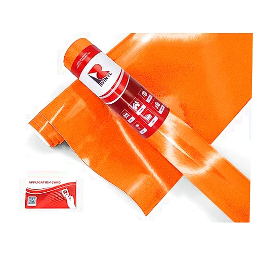 Rvinyl 3M 680 Orange Reflective 14 1ft x 1ft Scotchlite Reflective Vinyl Film Roll Sheet for Crafts and Signs