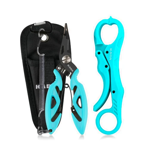 kaba Mini Fish Lip Gripper Set, 5inch Fishing Pliers,Fishing Grabber Clip,Multifunction Fishing Pliers Saltwater Fishing Gripper Fishing Gear Tackle