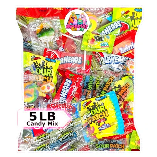 Monster Candy Party Favor Candy Mix - 5 lb Pinata Stuffers Candy Bulk - Goodie Bag Stuffers for Kids Party Favors - Candy Variety Pack - Bulk Candy Bags - Bulk Candy Individually Wrapped Candies - Parade Candy