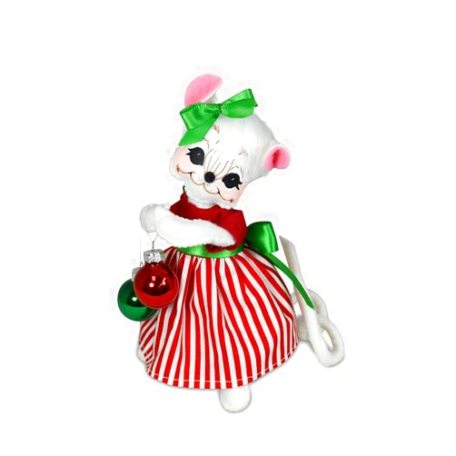 Annalee Jolly Girl Mouse, 6 inch Collectible Figurine
