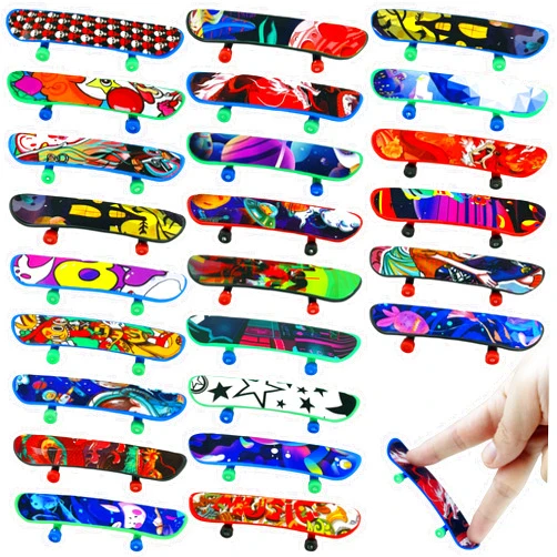 XIPEGPA 70 PCS Mini Finger Skateboards Finger Skateboard Toys for Birthday Party Favors Gift Props Decoration (70)