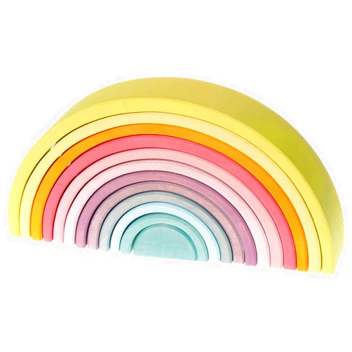 Grimm's Holz Design Grimm's Wooden Rainbow Pastel (Pack of 12)