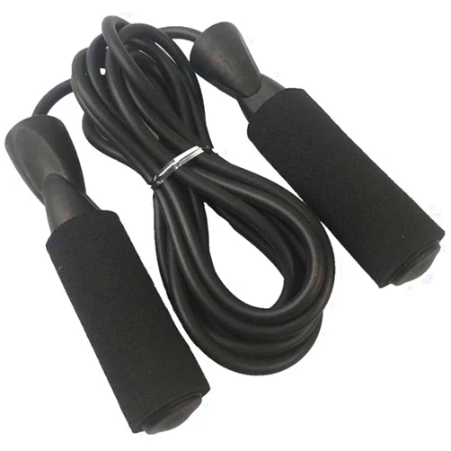 Yibaision Professional Adjustable Jump Ropes Weighted Speed Skipping Rope for Aerobic Exercise Adult Teens Kids Jumprope Fitness Training Skipping, Durable (Black)