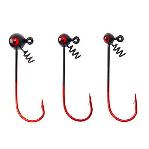 Shaddock Fishing Bass Football Head Jigs, Shaky Head Jig Hooks with Screw Lock Wacky Fishing Jigs Worm Bait Jigs Swimbait Hooks for Bass Walleye Crappie Trout