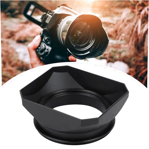Shipenophy Square Lens Hood, Lens Hood Shade Accessory Lens Hood for All Kinds of Cameras and Mirrorless Camera(58MM)