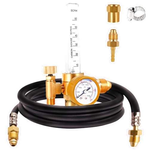 BOWELD BO WELD Argon CO2 Regulator Flow Meter Gas Regulator with 6.8ft Gas Hose for TIG MIG Welder