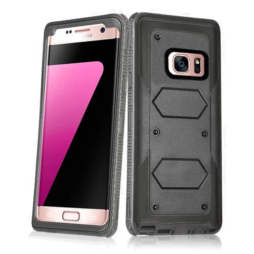 Asuwish Phone Case for Samsung Galaxy S7 Edge Cover Hybrid Shockproof Drop Proof Full Body Protective Heavy Duty Cell Accessories Glaxay S7edge Gaxaly S 7 Plus Galaxies GS7 7s 7edge Women Men Black