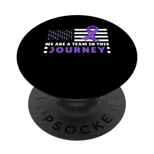 Patriotic American Flag Mental Awareness Designs Team Journey US Flag Alzheimer's Dementia Awareness PopSockets Standard PopGrip