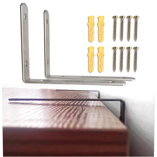 TUPSKY Cabinet Anti Tip Kit, TUPSKY Furniture Anchors Wall Stainless Steel Baby Proofing Bookshelf Falling Prevention Device for Children (1 Pair)