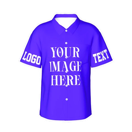 Qxatwvic Custom Hawaiian Shirts Personalized t-Shirts Customize Tee Shirt Design Your Own Photo Name Tee for Men Women