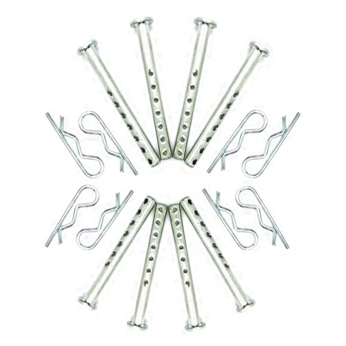 Wwamddy 014973472795 472795 Clevis Pin with R- Clip (1/4 inch X 2-1/2 inches) (8 Sets)