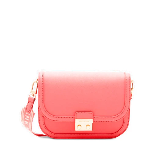 Anne Klein Medium Flap Crossbody with Push Lock and Web Strap