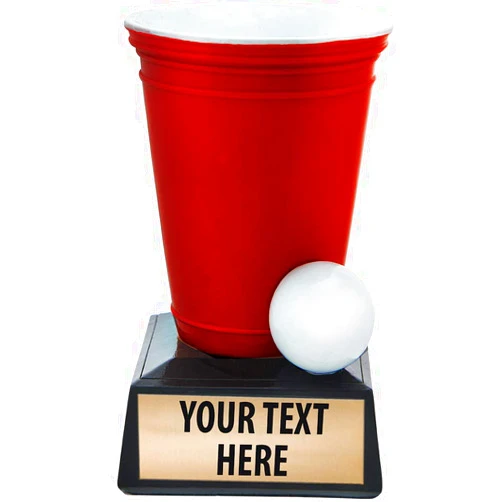 Crown Awards Beer Pong Trophy, Beer Pong Trophies, Beer Pong Award, Beer Pong Awards with Customized Text