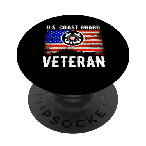 Enjoying A Military Employed In Guarding A Coast U.S. Coast Guard Veteran Forces Coast Guard PopSockets Swappable PopGrip
