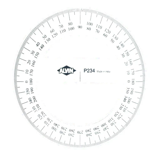 Alvin, P234, Circular Protractor, 360 Degrees - 4