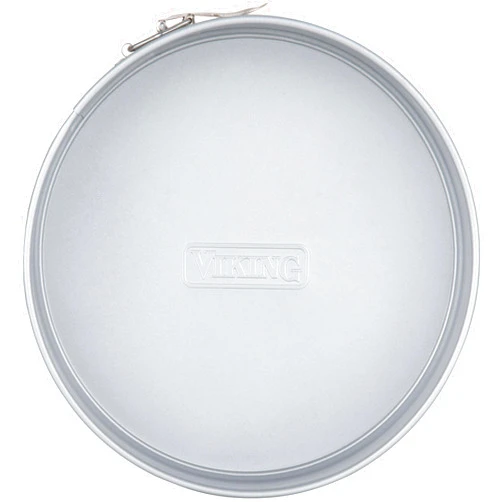 Viking Premium 9-Inch Nonstick Ceramic Springform Pan, Made without PFAS, Heavy Gauge Aluminized Steel Cheesecake Baking Pan, Reinforced Iron Frame, Even Heating, Oven Safe for 475F, Silver