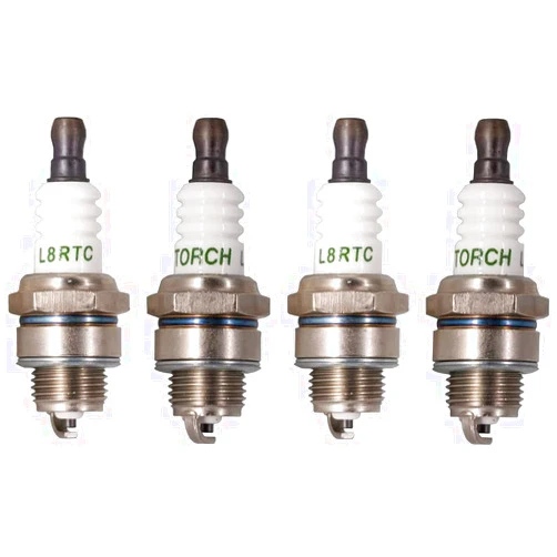 TORCH 4PK TORCH L8RTC Spark Plug Replace for NGK BPMR8Y BPM8Y Spark Plug, for Champion RCJ6Y Spark Plug, for Kawasaki 920702115 Spark Plug, OEM