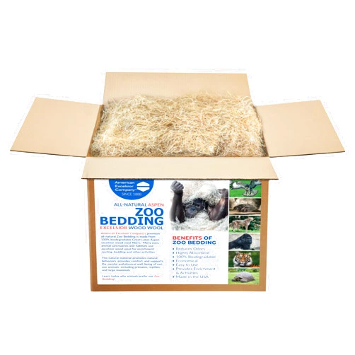 American Excelsior Company American Excelsior Zoo Bedding All-Natural Aspen - 10 lb - All-Natural Aspen Wood Wool for Animal Enrichment and Bedding