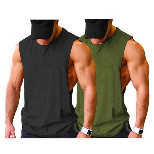 COOFANDY Men Workout Tank Top Gym Bodybuilding Sleeveless Muscle T Shirts Cut Off Shirts